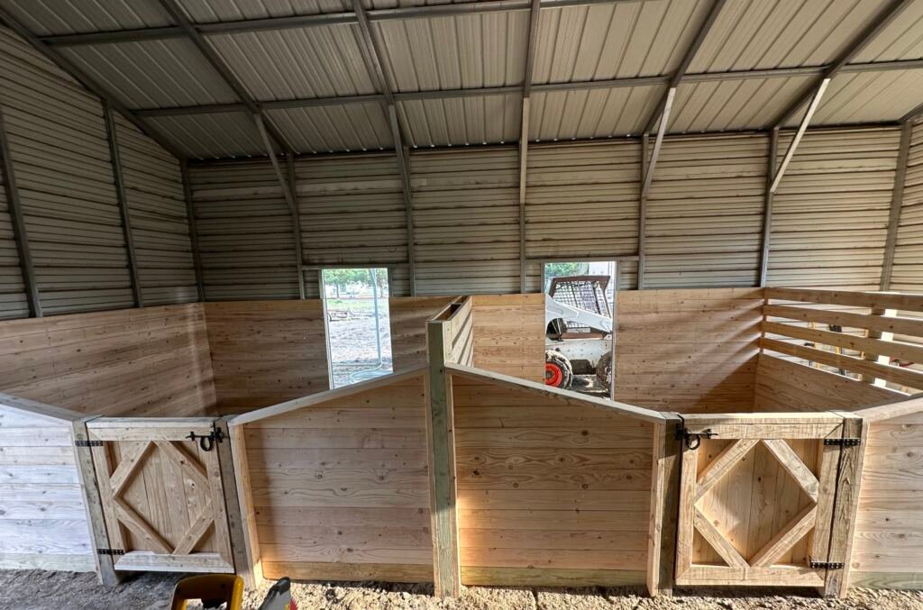 Horse stalls with tack & feed room by Berglund Services