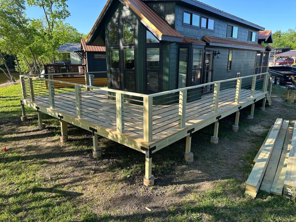 Wrap around deck