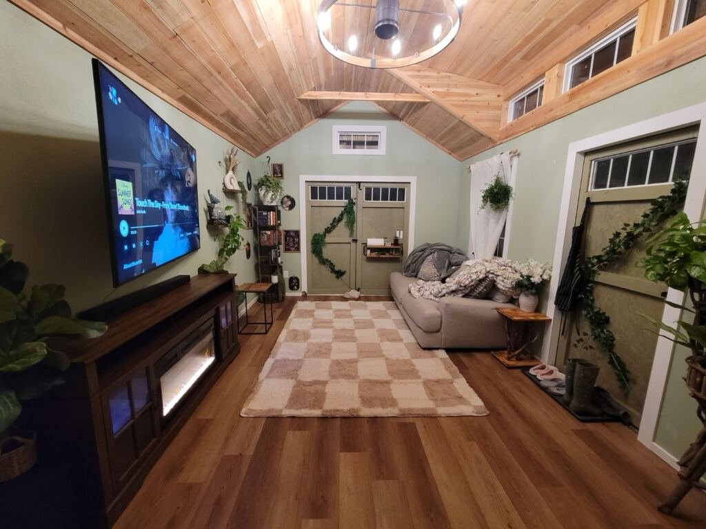 Remodeled a she shed